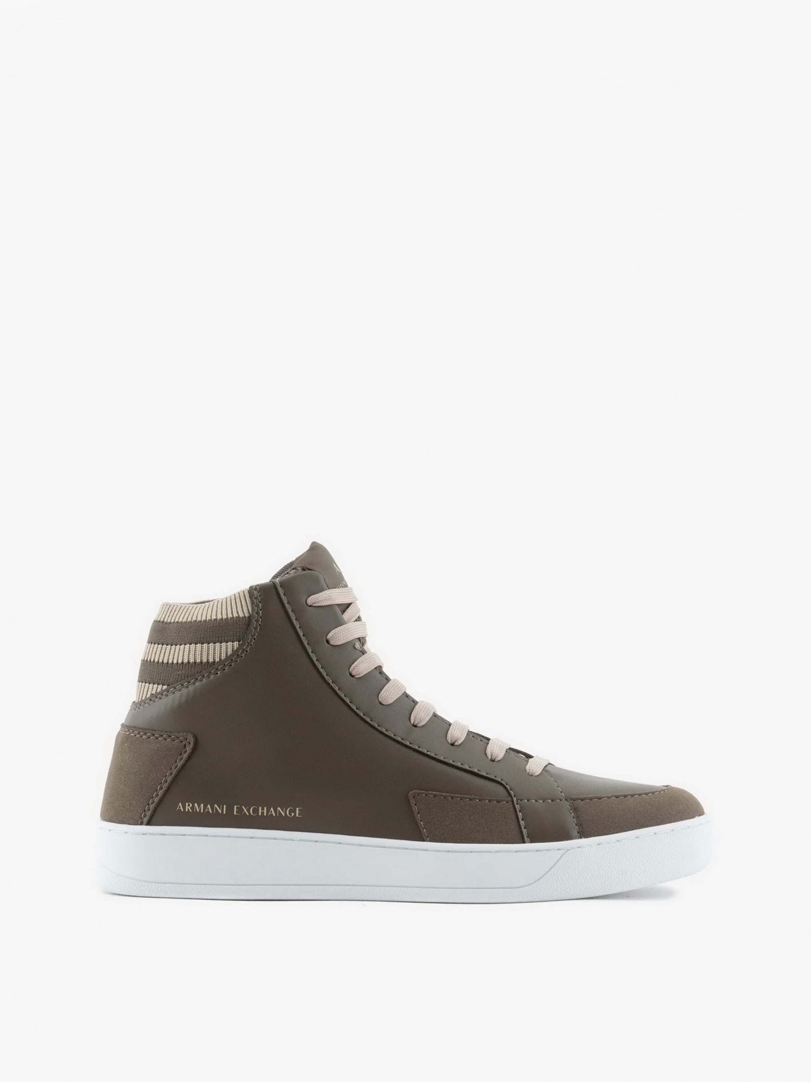 Faux Leather High Top Sneaker (crocodile/cream)