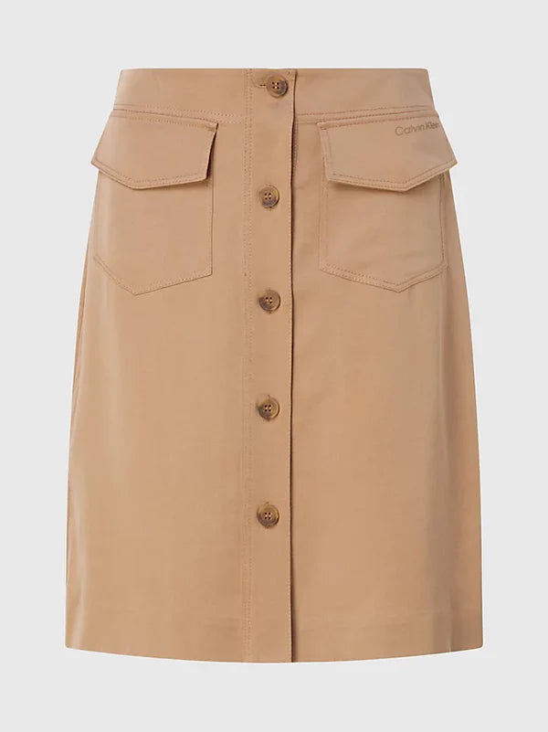 DRAPPY TENCEL SKIRT, TIMELESS CAMEL