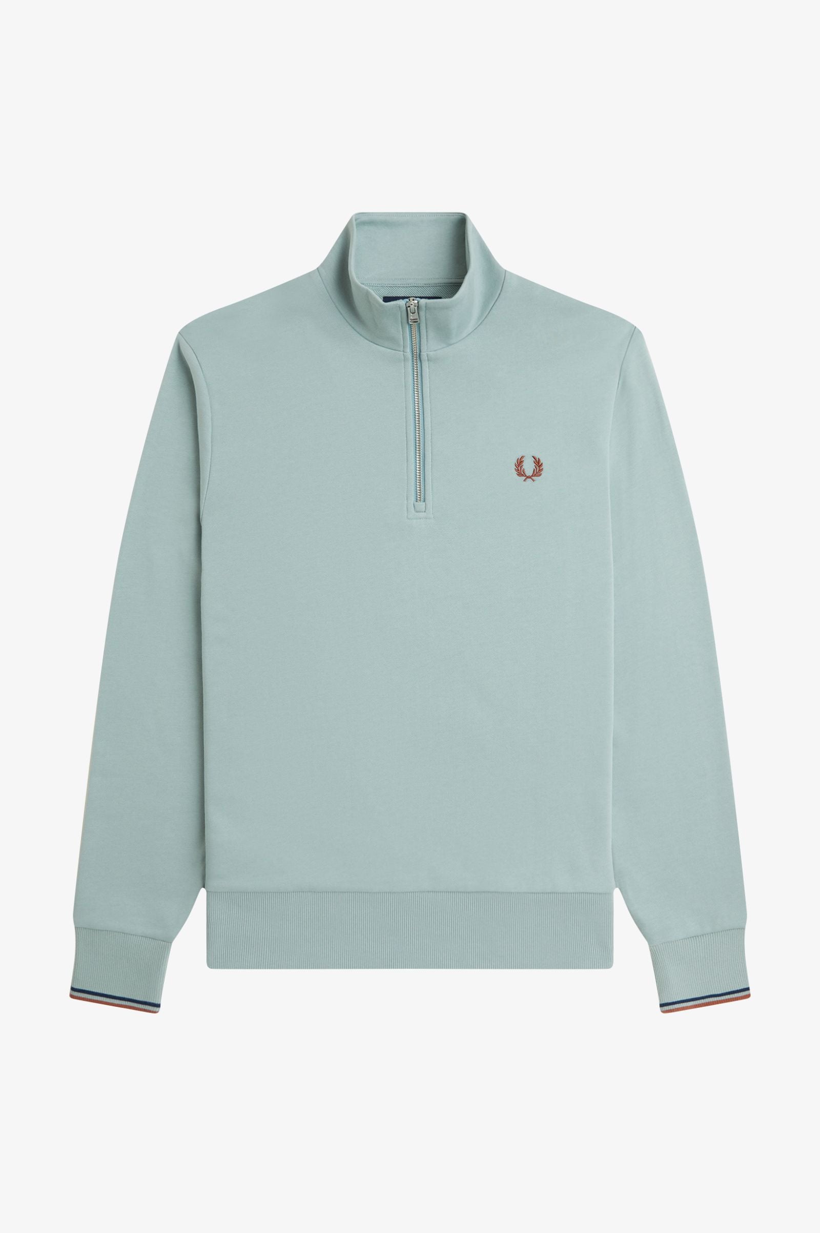 Half Zip Sweatshirt, Silver Blue