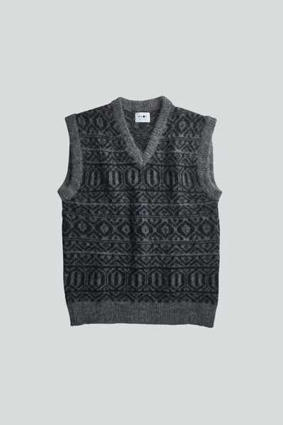HUGO VEST 6527, GREY MELANGE