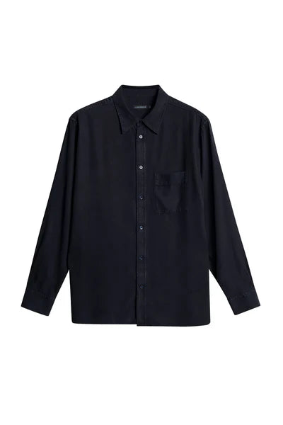 REG STRUCTURE GMD TENCEL SHIRT, NAVY
