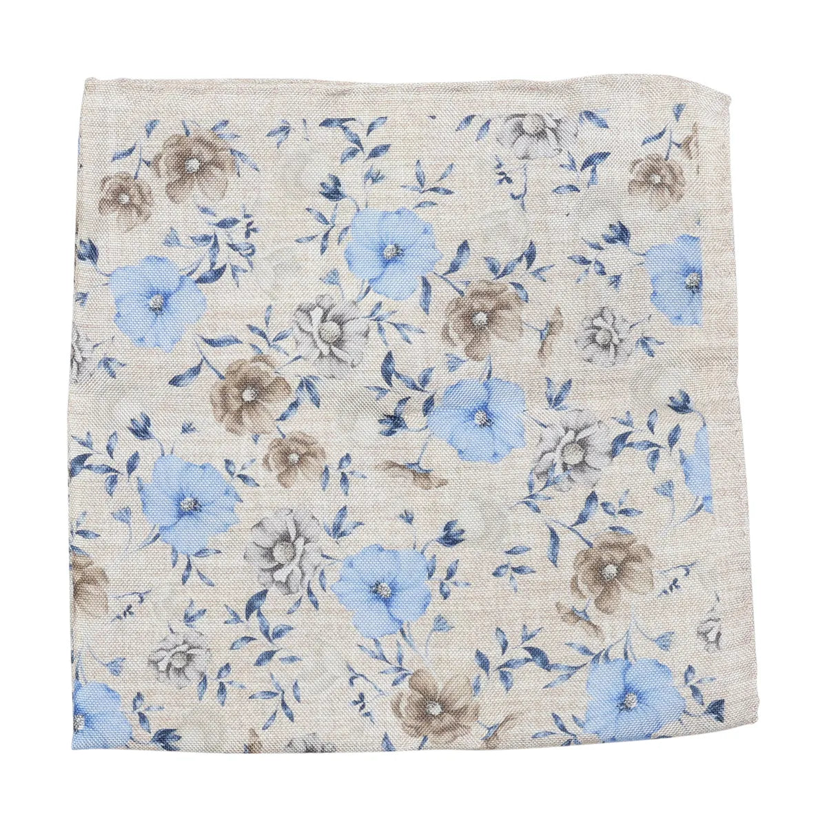 Floral Pocket Square, Sand