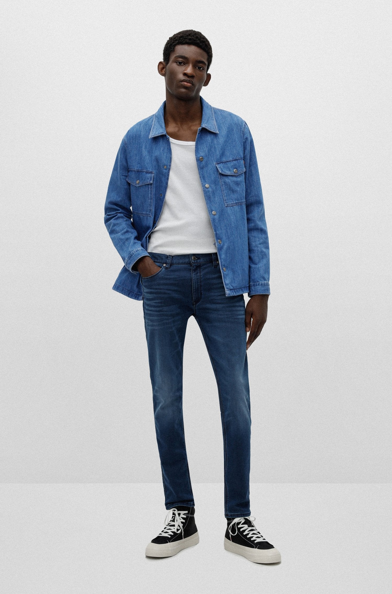 Enalu overshirt, open blue