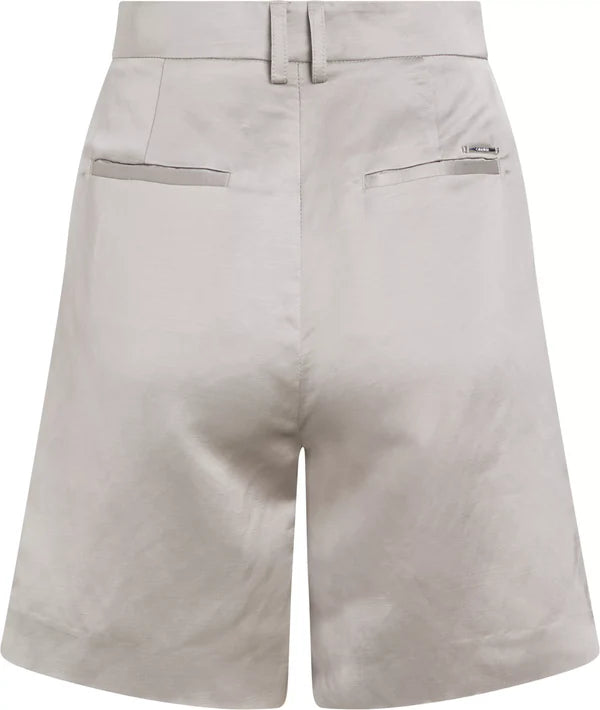VISCOSE LINEN SHORTS, SAND PEBBLE