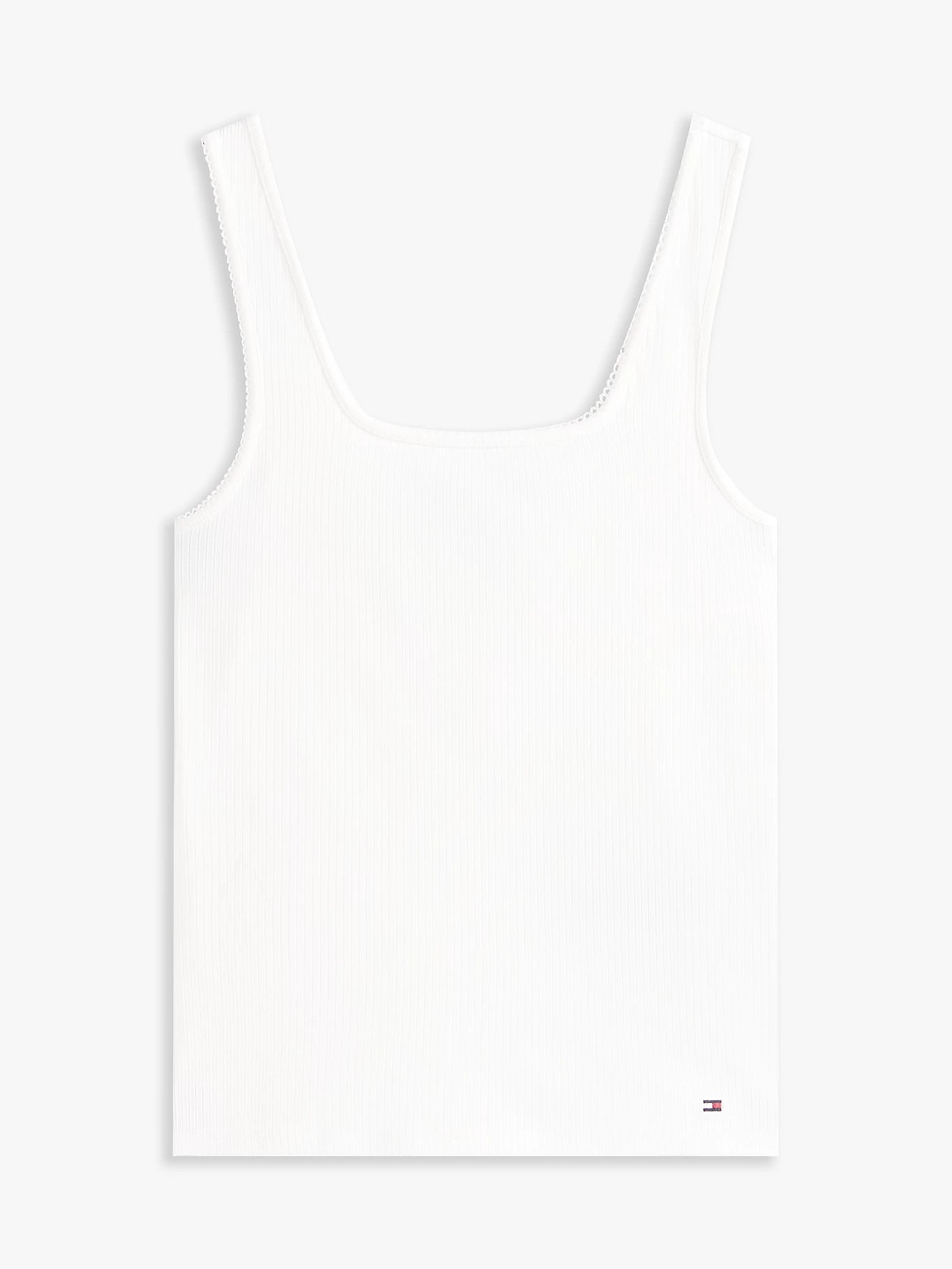 5X2 Rib Slim Square Top, Ecru