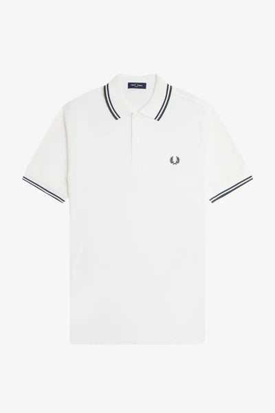 TWIN TIPPED POLO, SNOW WHITE