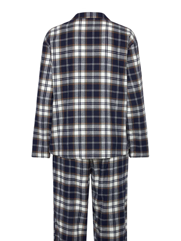 IBEN LS PYJAMAS, DARK BLUE CHECK