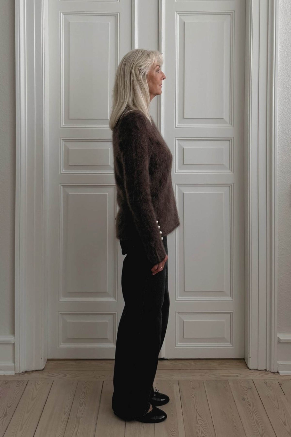 ABBELONE SWEATER BRUSHED, CHOCOLATE FUDGE