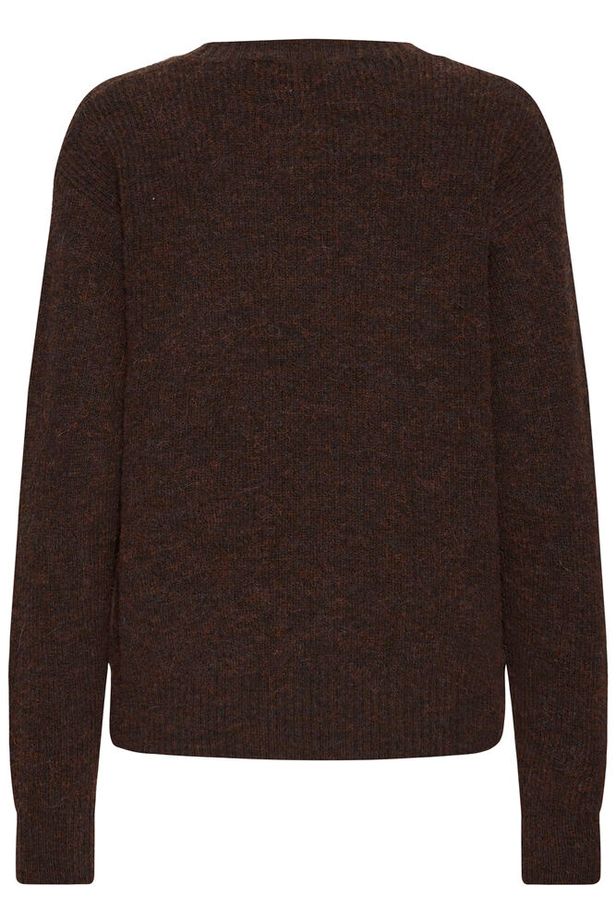 Bastacy Rib Logo Pullover, Coffee Bean
