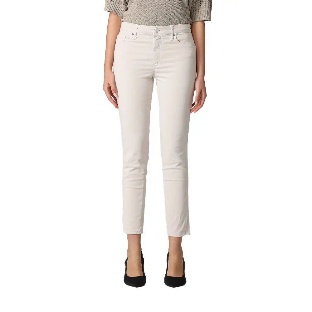 Woman woven 5 pockets pants, aura