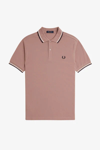 TWIN TIPPED POLO, DARK PINK