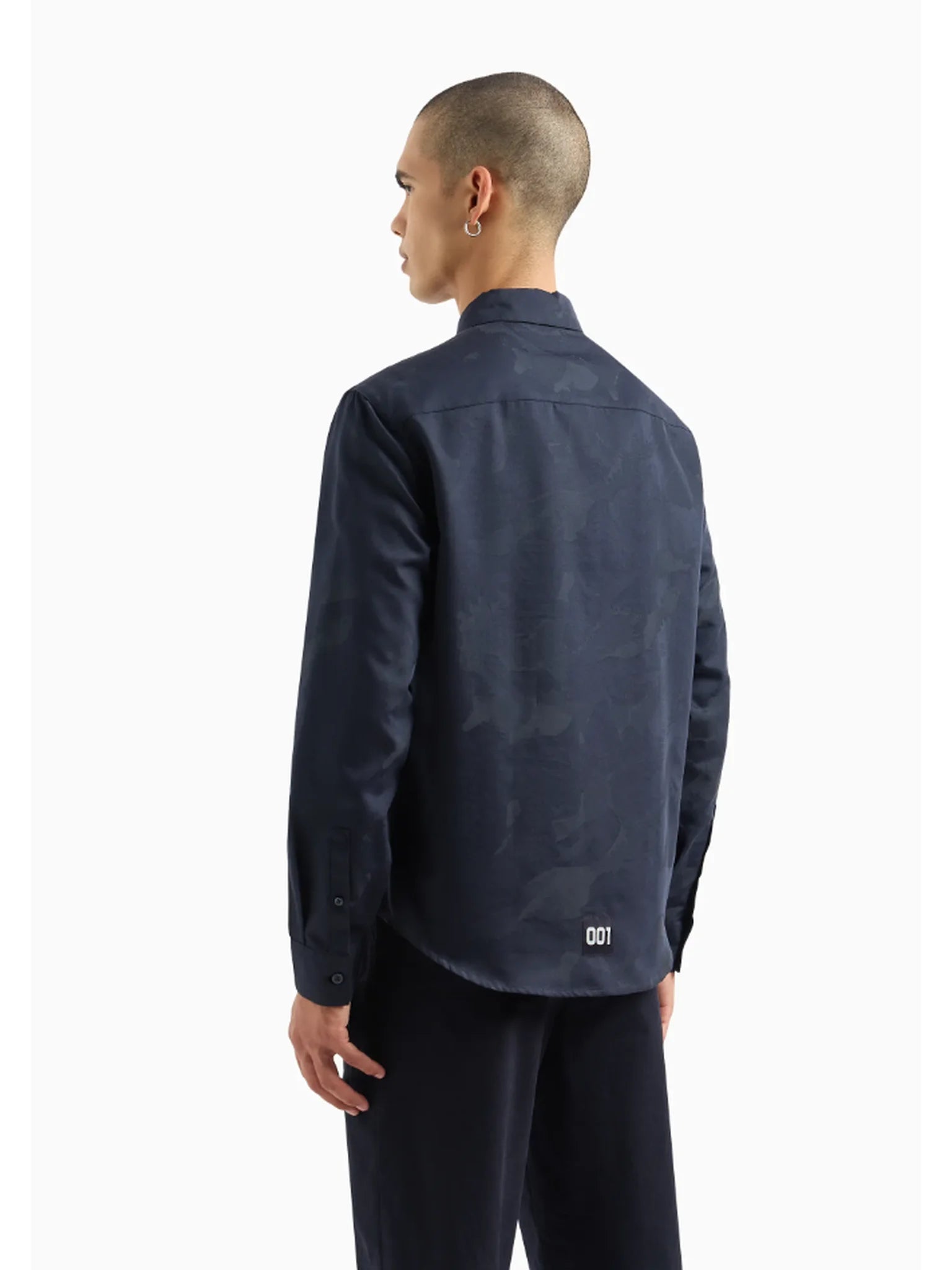 Man Woven Shirt, Deep Navy AO Camo