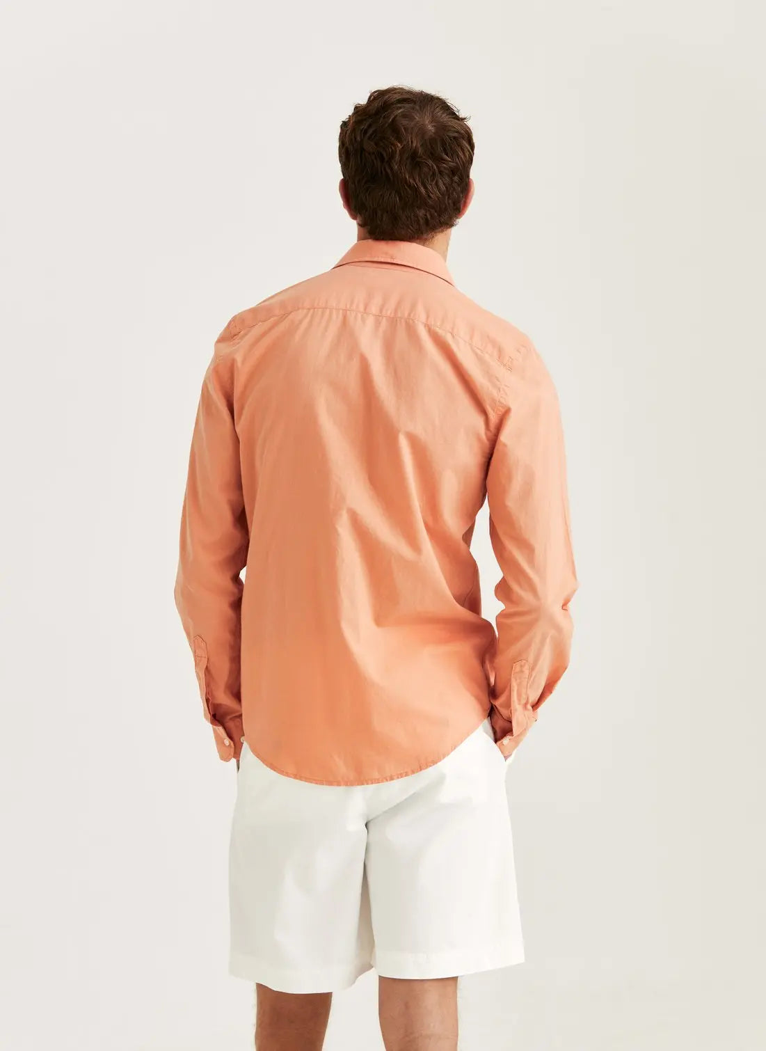 Summer Lightweight Shirt, Classic Fit, Orange