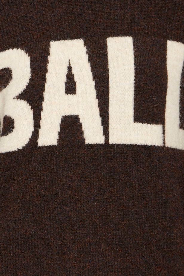 Bastacy Rib Logo Pullover, Coffee Bean