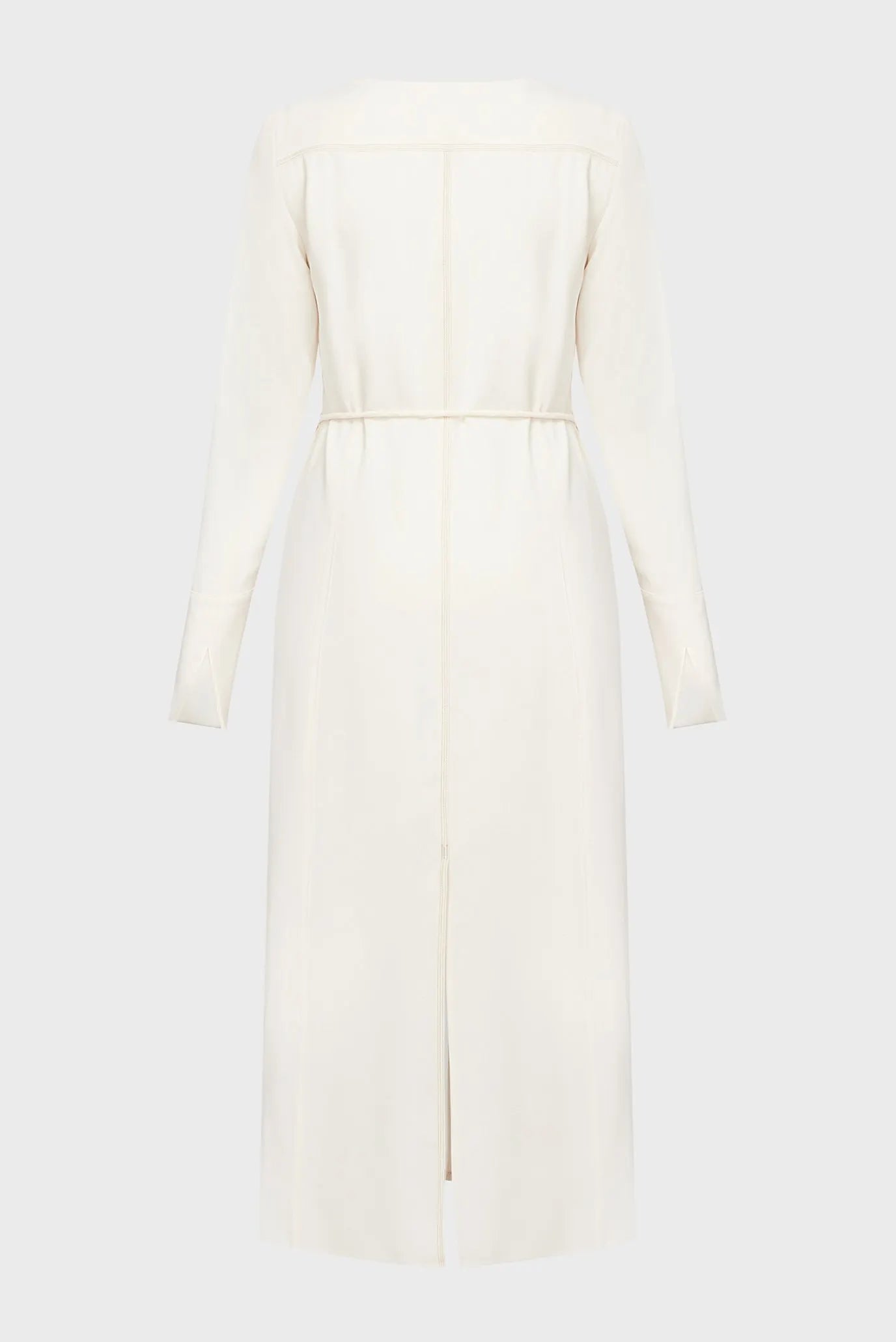 SUSTAINABLE TWILL MIDI DRESS, SEEDPEARL