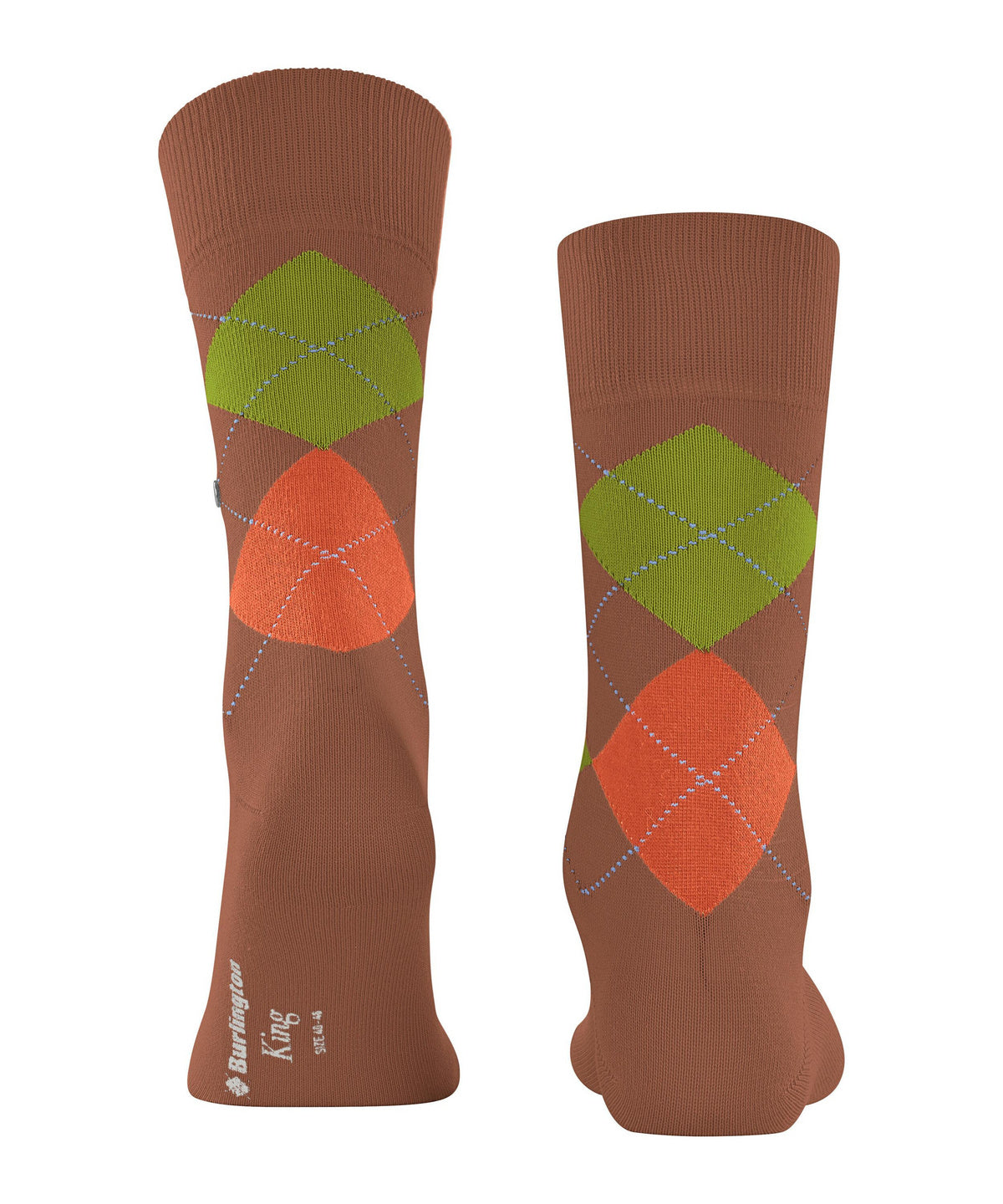 King Socks, Brown/Orange