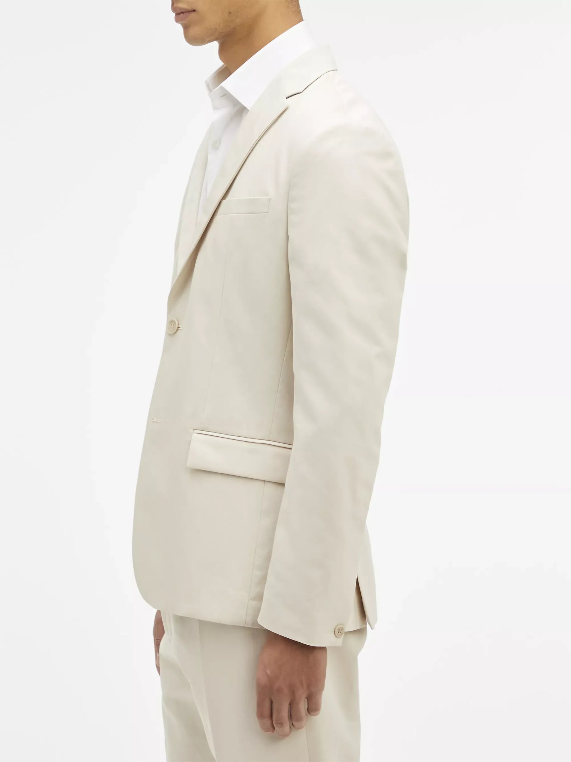 Cotton Linen RGL Blazer, Stony Beige