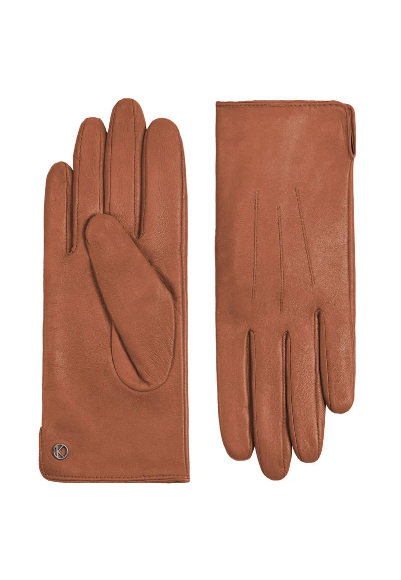 LADIES GLOVES CARLA, TOBACCO