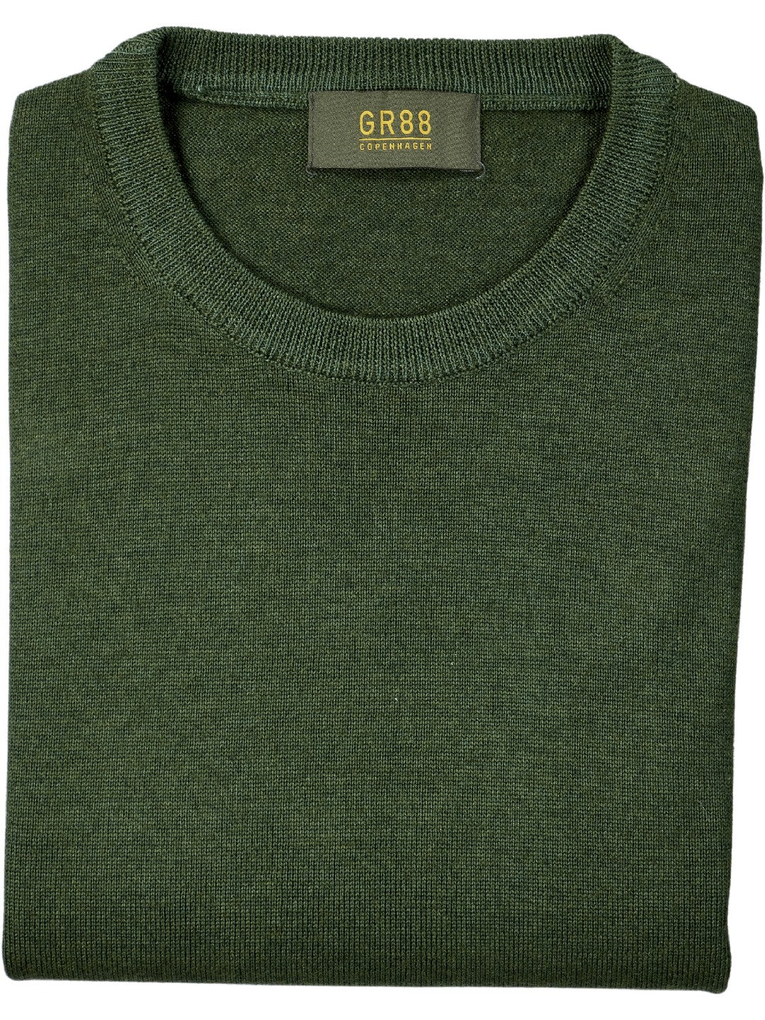 GR88 Jumper strik, crew neck, green