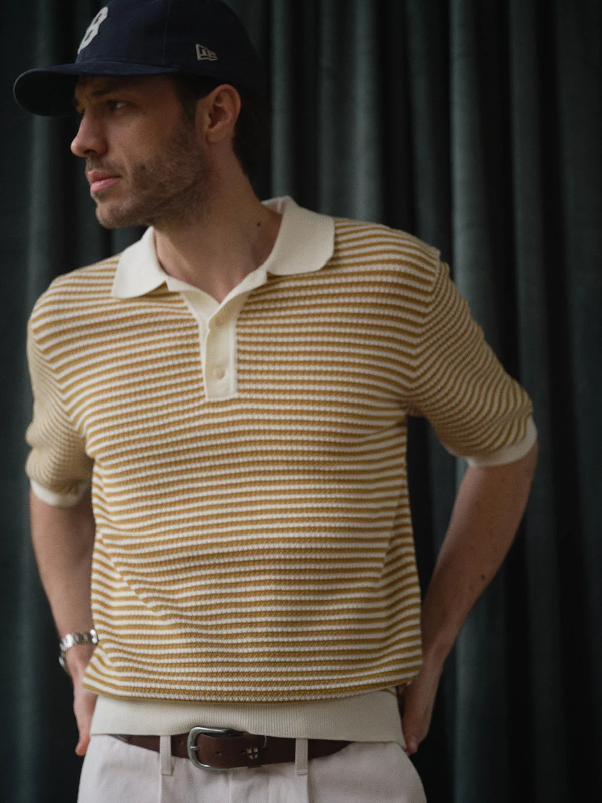 BOB KNIT POLO, SUNFLOWER