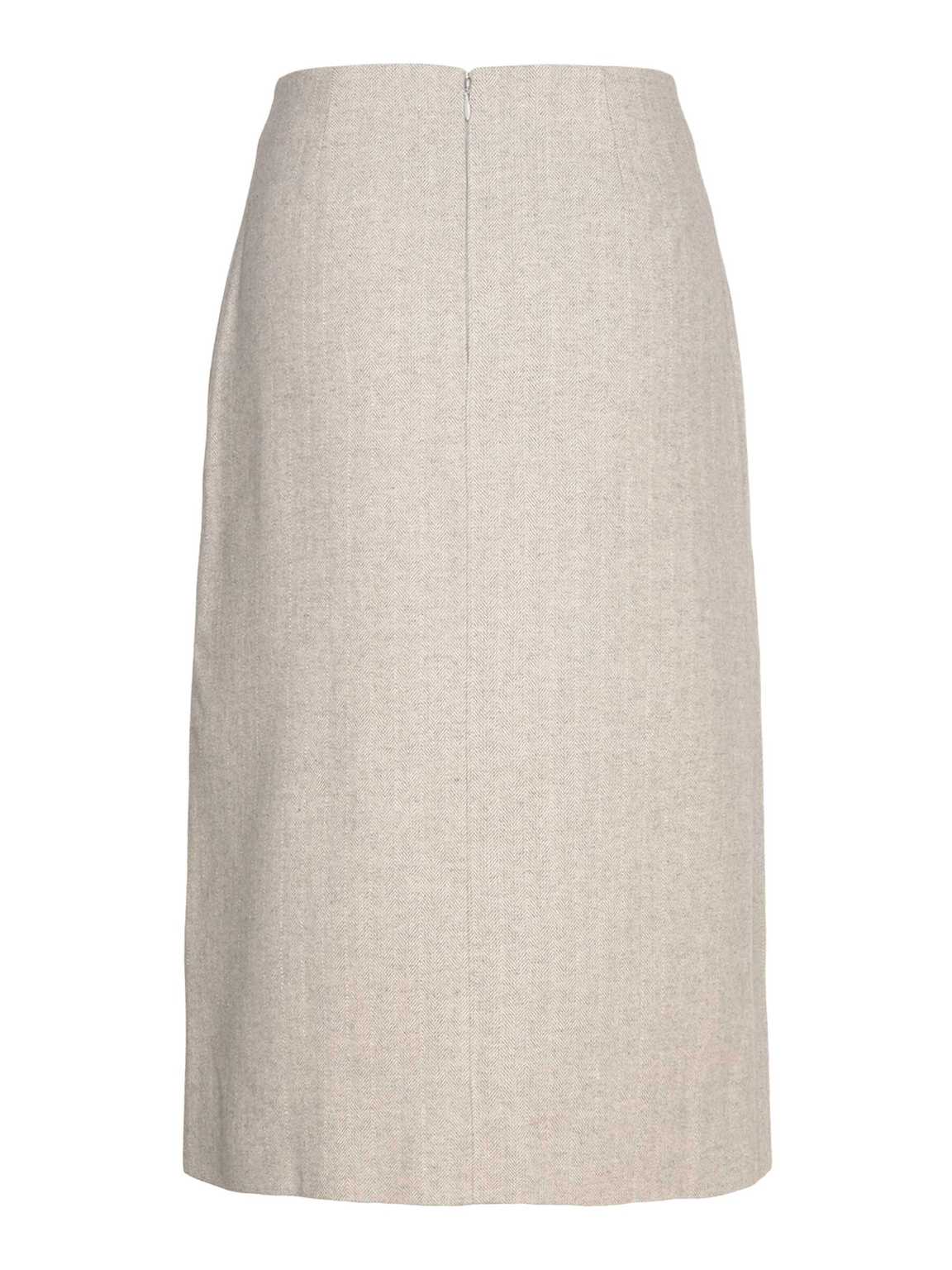 SOPHIA WOOL SKIRT, LIGHT GREY MELANGE