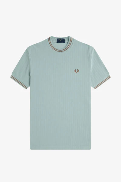 RIBBED JERSEY T-SHIRT, SILVER BLUE
