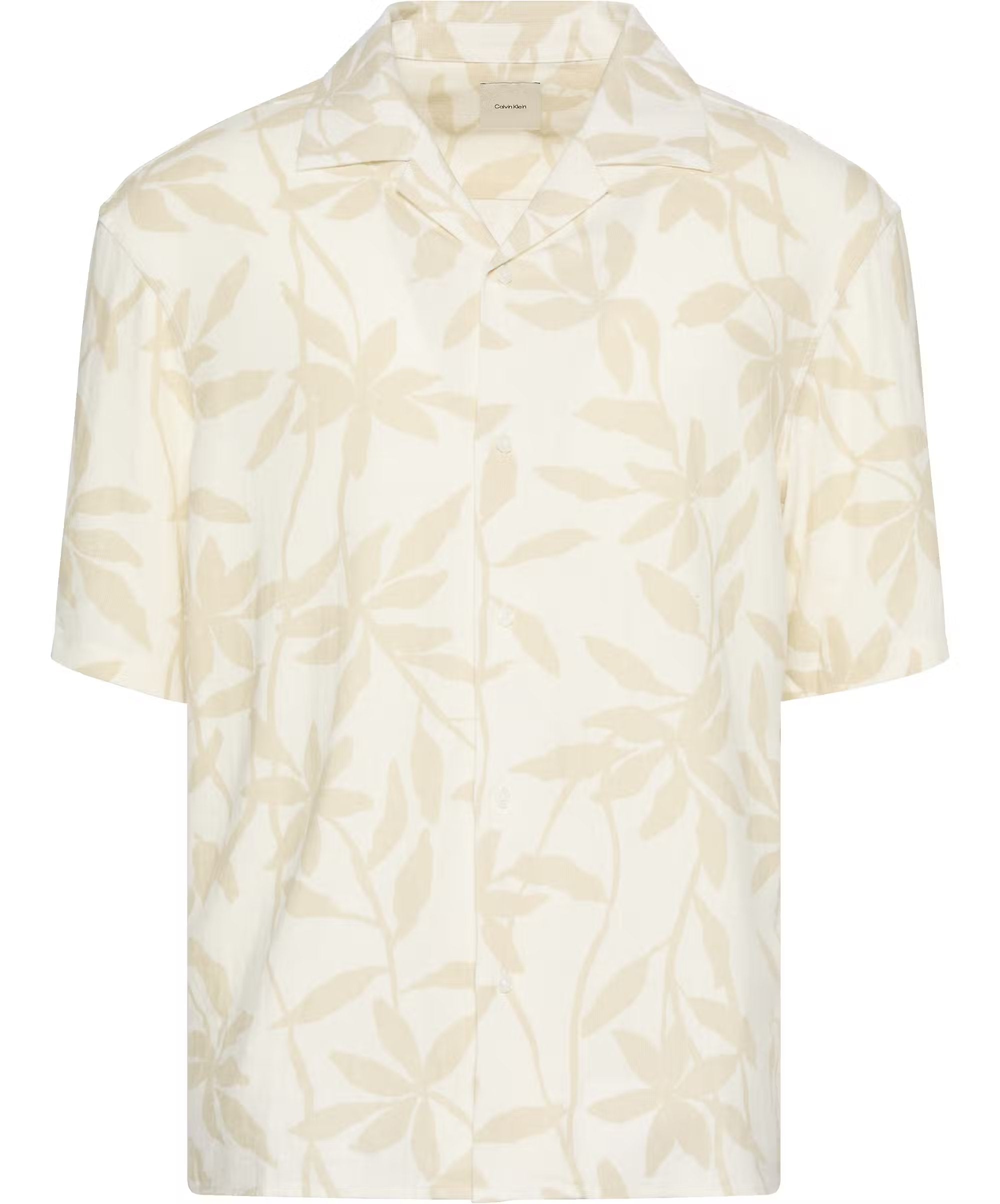 SS Camp Collar AOP Linen Relaxed, Pistachio Shell