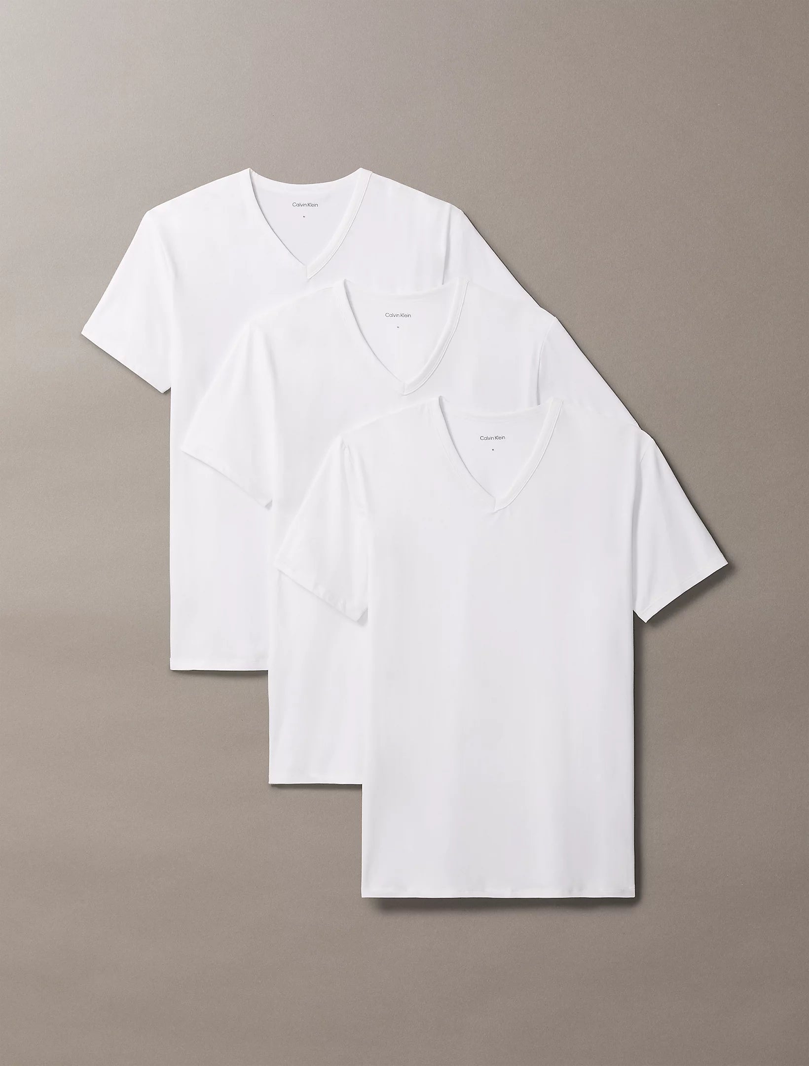 S/S V Neck 3Pk, White
