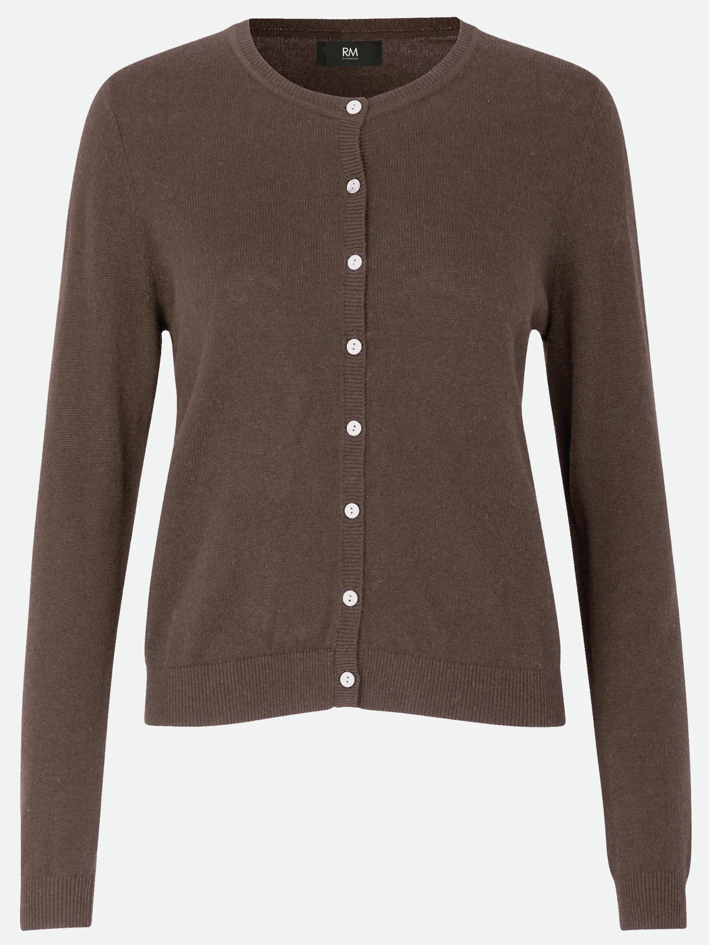 RMWSofia Wool LS Short Cardigan, Brown Grey Mel.