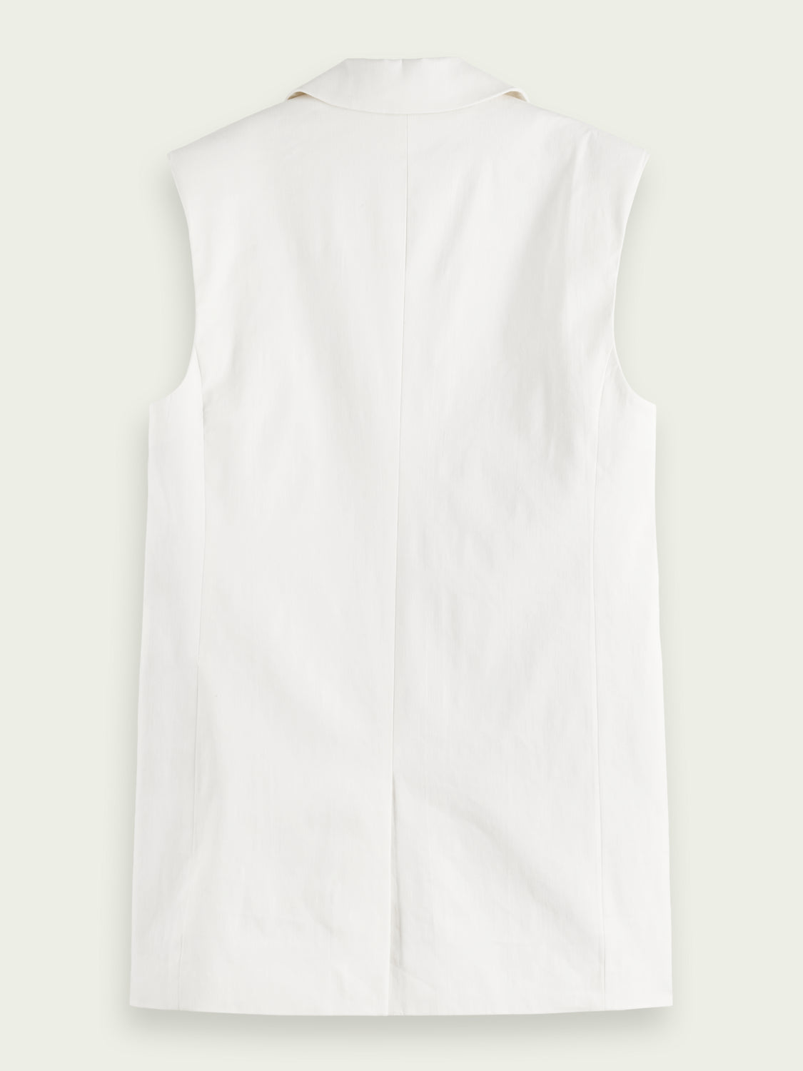 Longer length summer gilet, off white