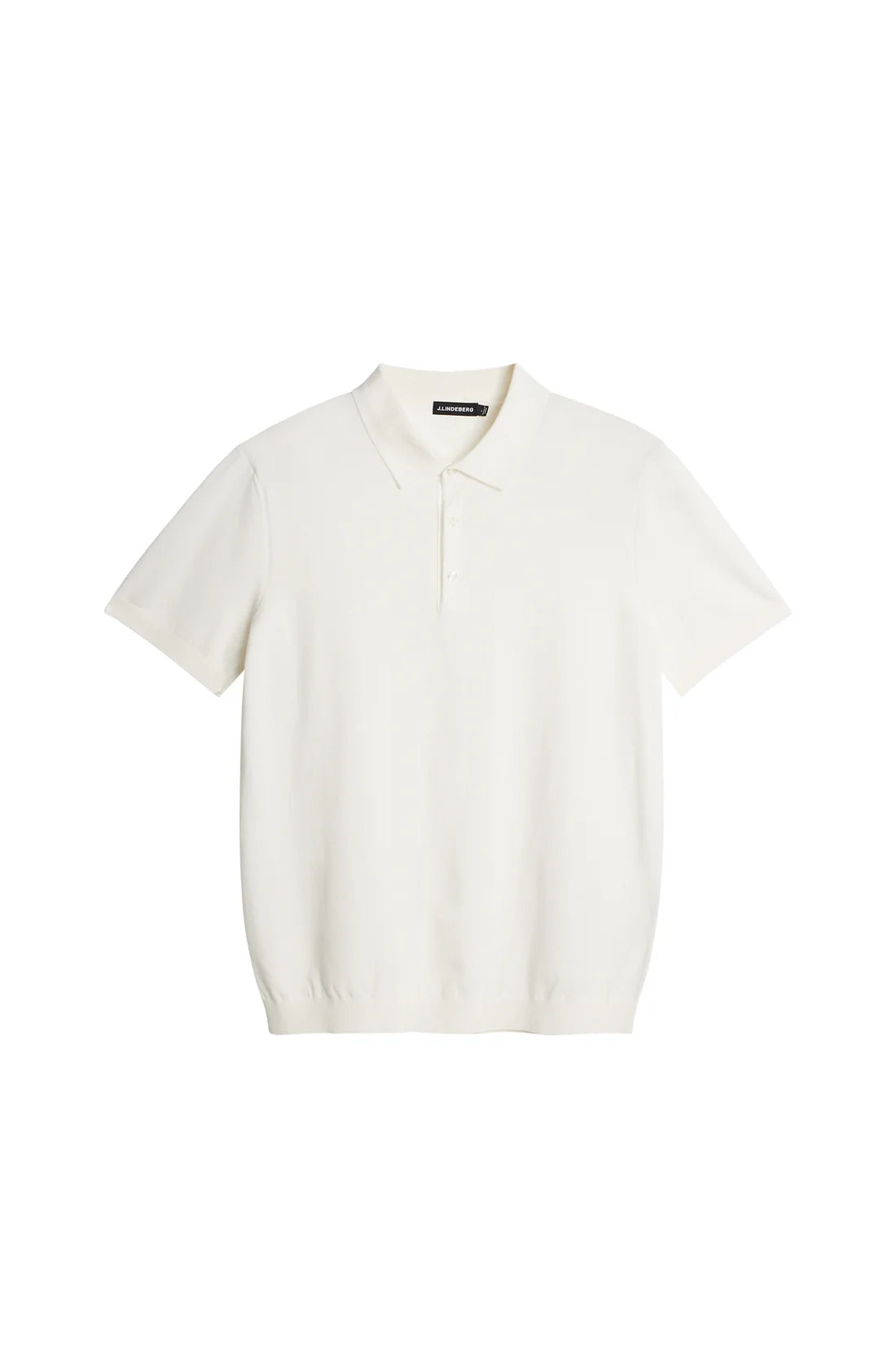 Ridge Knitted Polo, White
