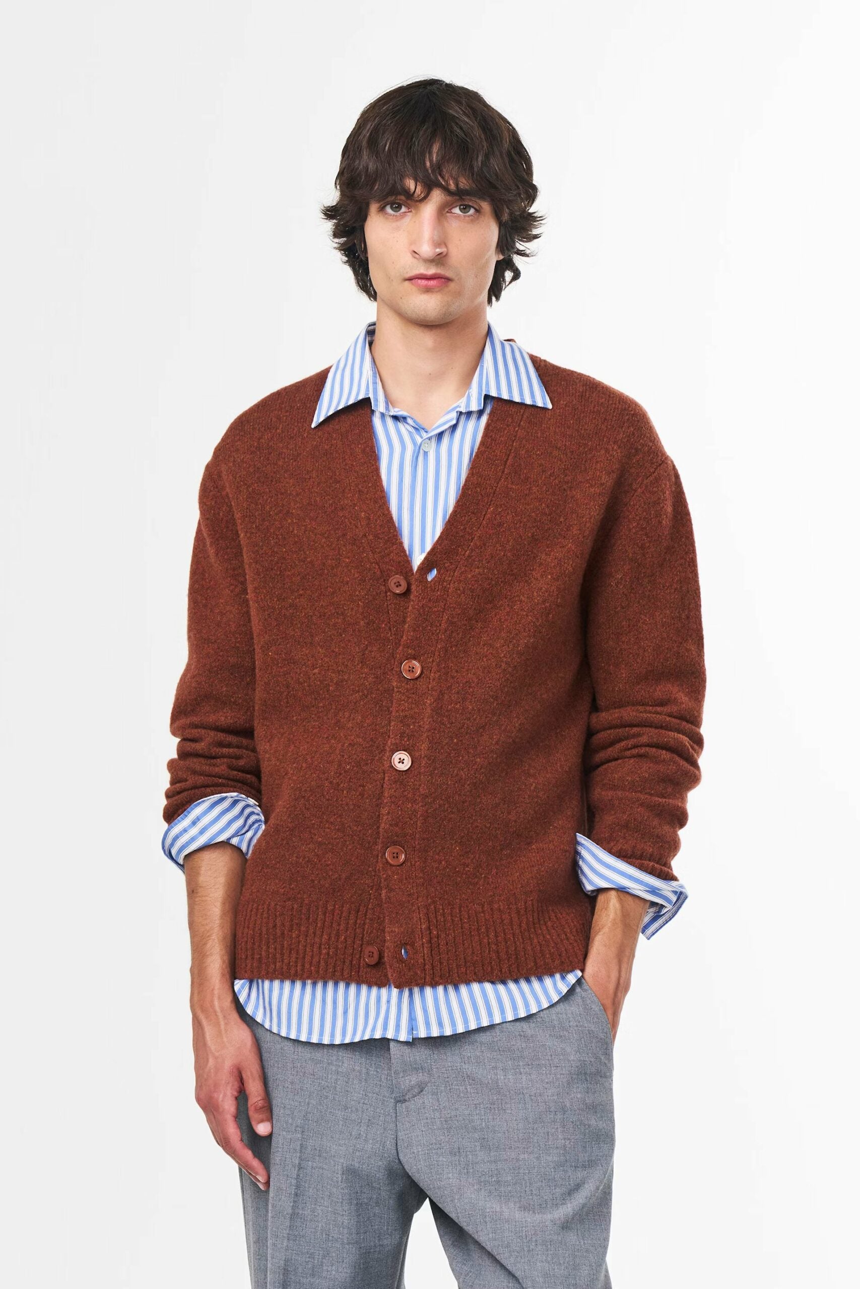 John Cardigan 6683, red brown