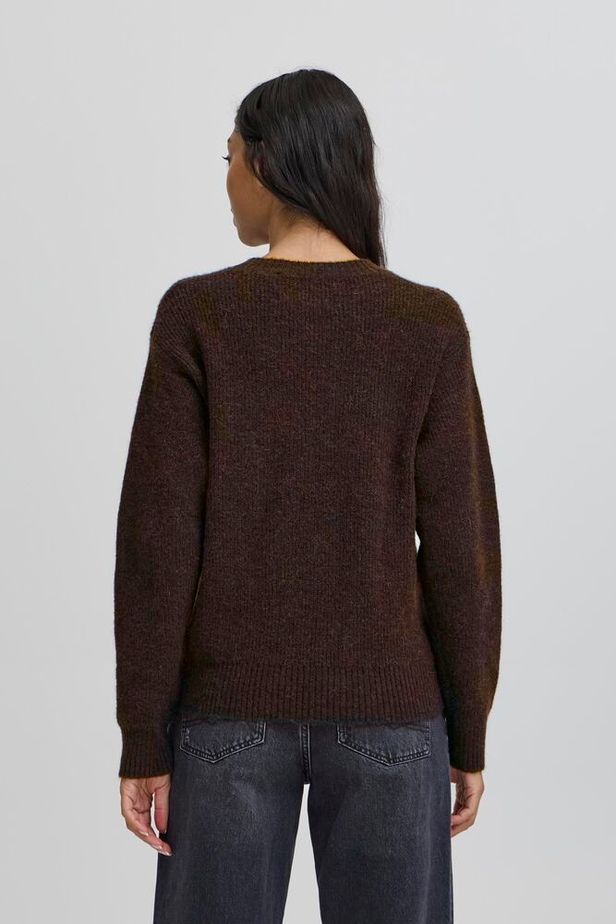 Bastacy Rib Logo Pullover, Coffee Bean