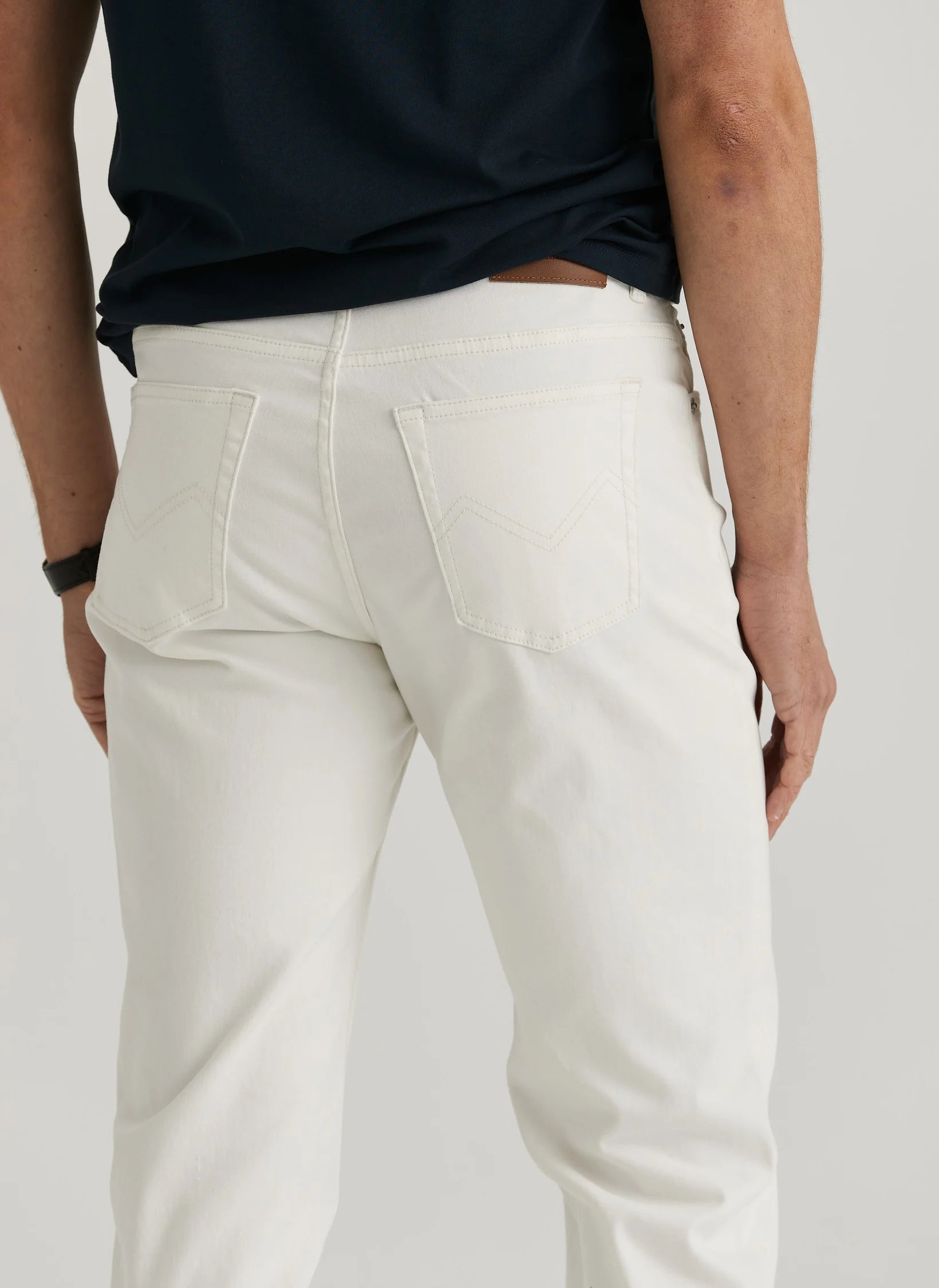 James Brushed 5 Pkt, Off White, længde 34