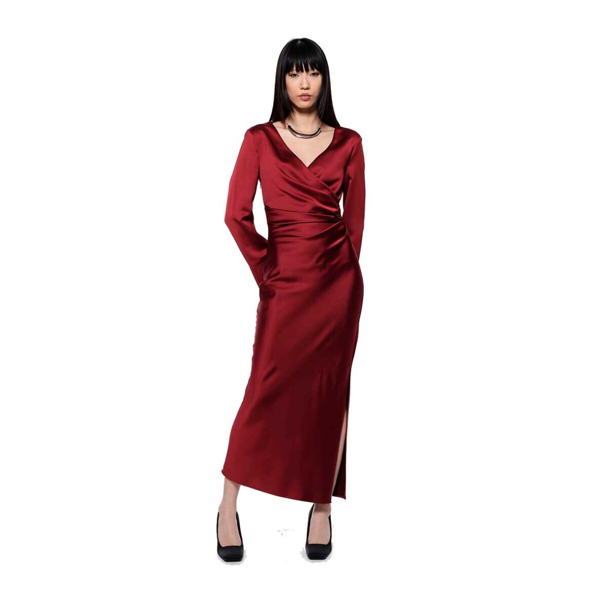 Wrap Dress, Indian Red
