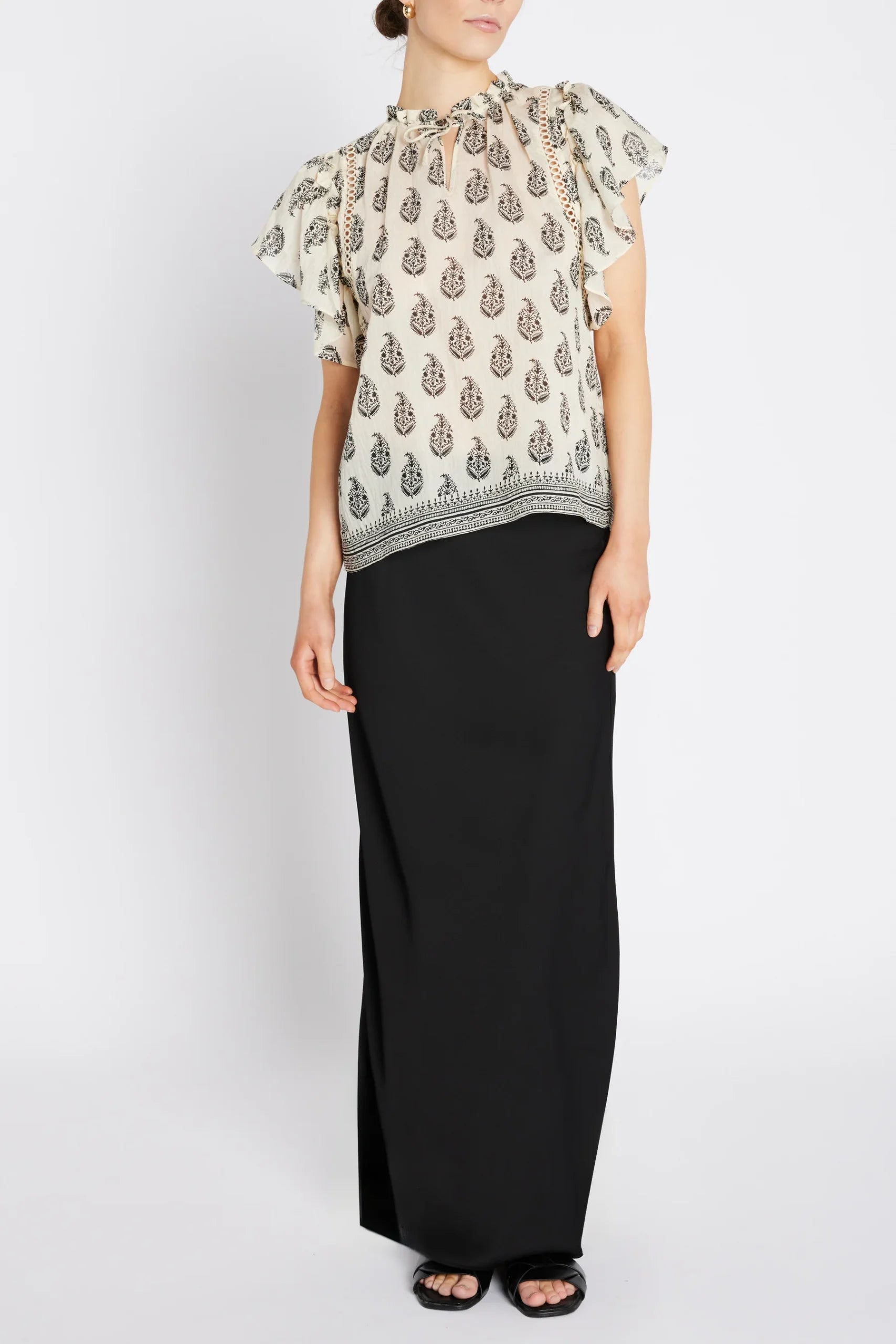 DuscleBBSabina Top, Cream/Black