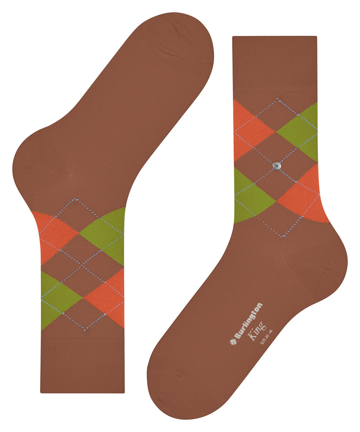 King Socks, Brown/Orange