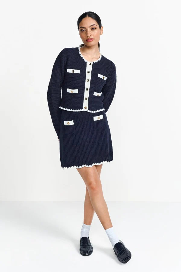 Knit Jacket, Midnight Blue