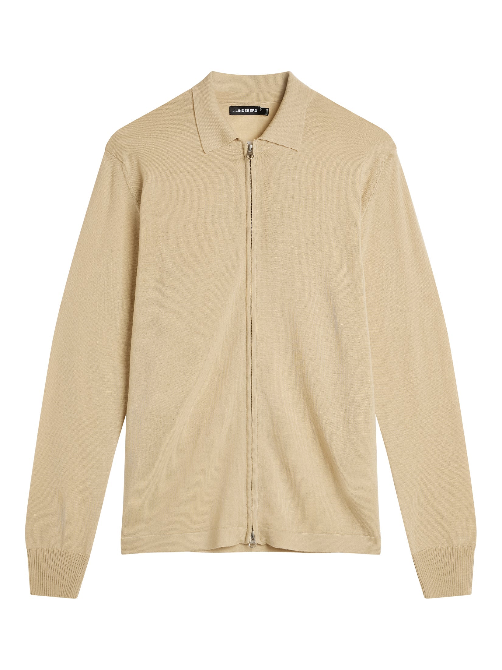 Nyle merino zip cardigan, beige