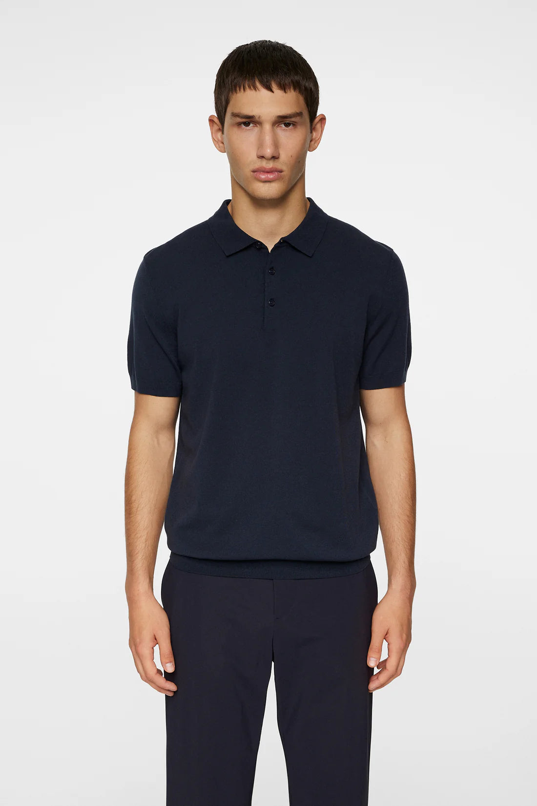 Ridge Knitted Polo, JL Navy
