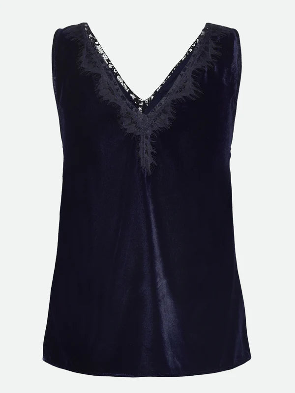 Aomi Lace Top, Navy