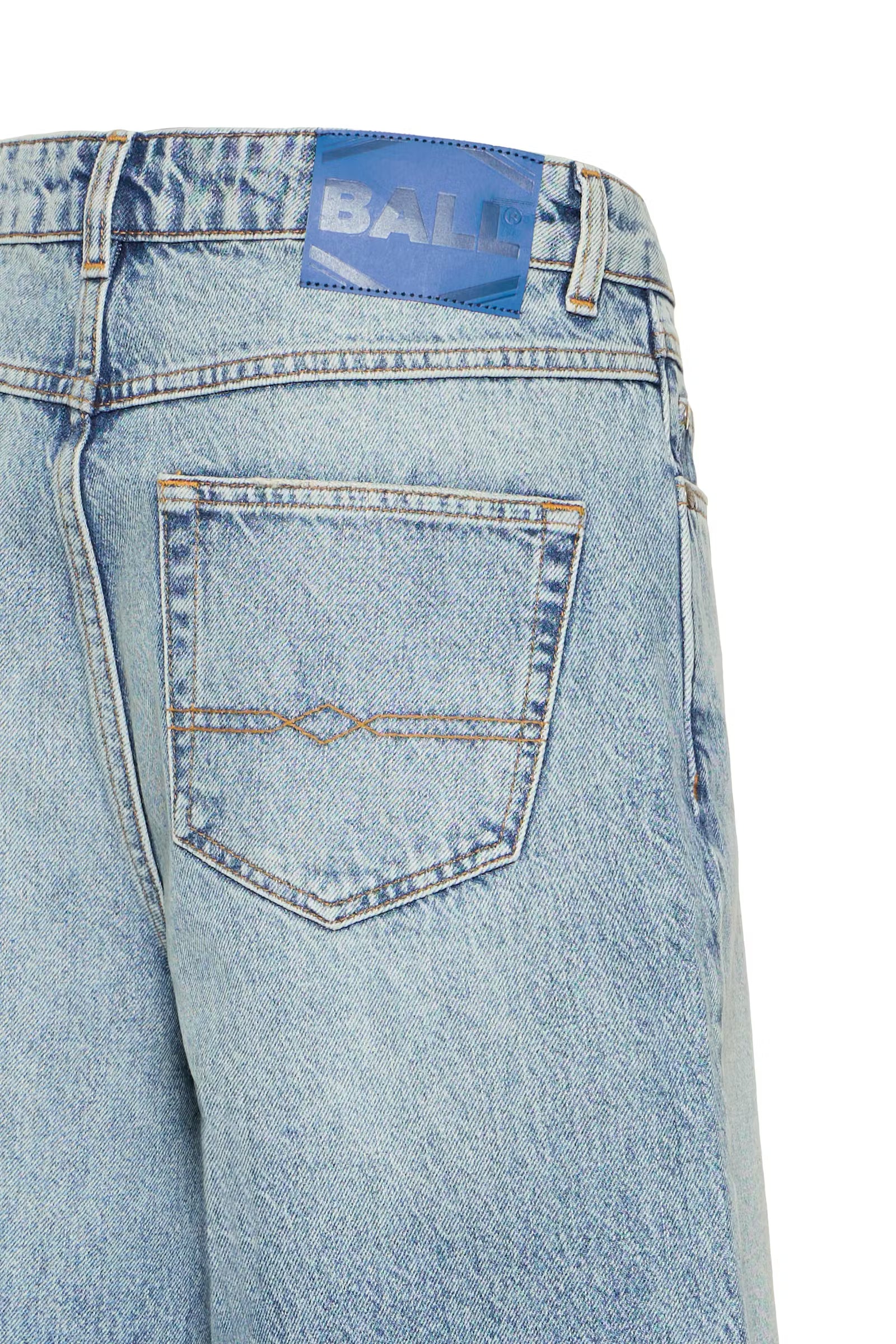 BASAGA MW DENIM SHORTS, MEDIUM BLUE INDIGO