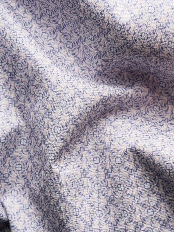 GEOMETRIC SIGNATURE TWILL SHIRT, SLIM, PINK