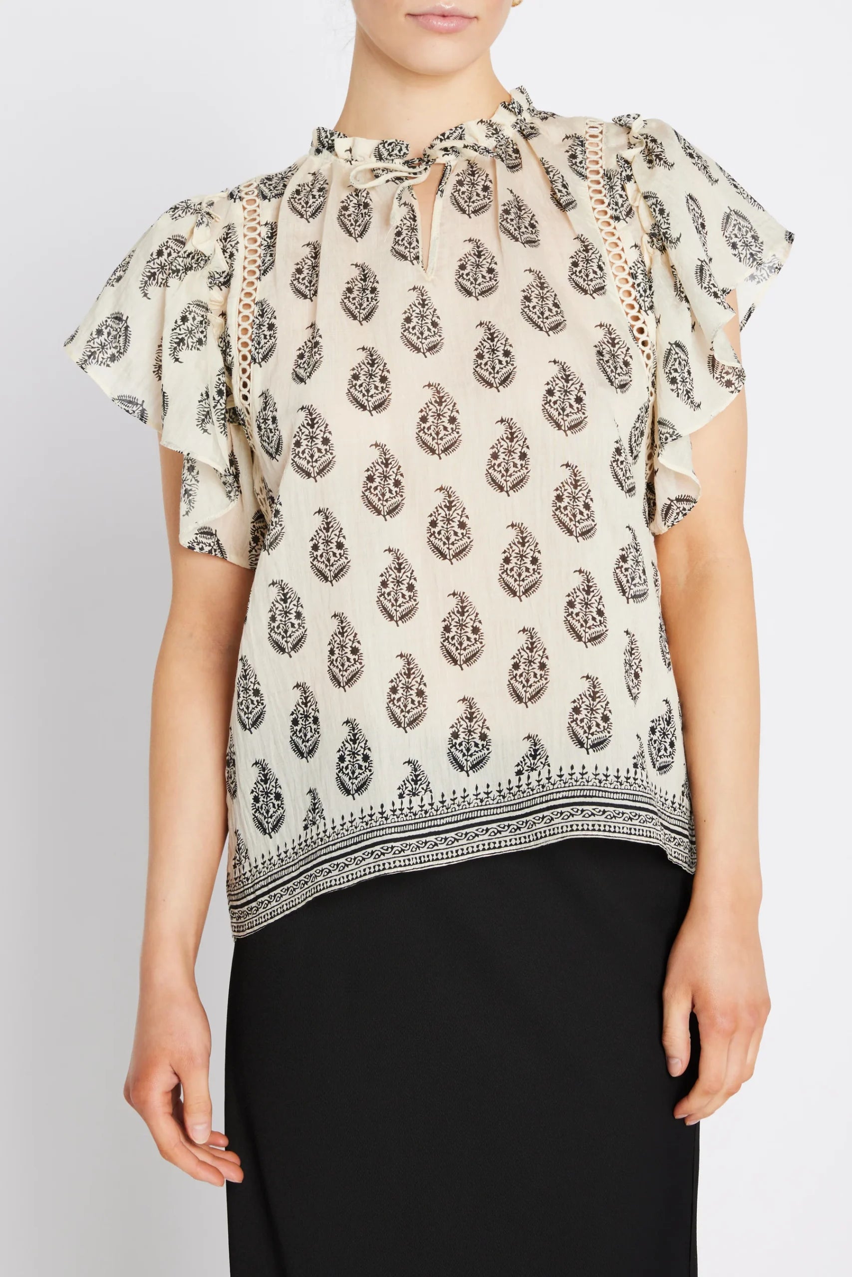 DuscleBBSabina Top, Cream/Black