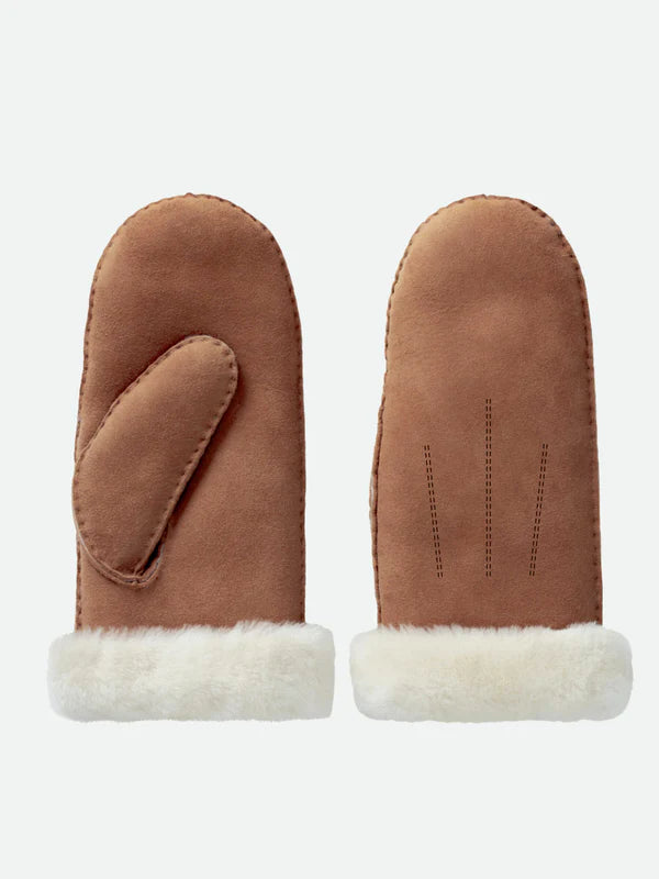 RHSydney Shearling Stitch Mittens, Almond