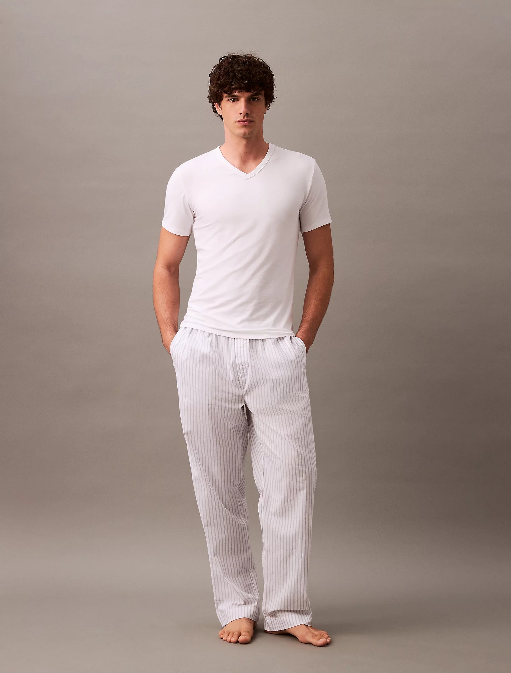 S/S V Neck 3Pk, White