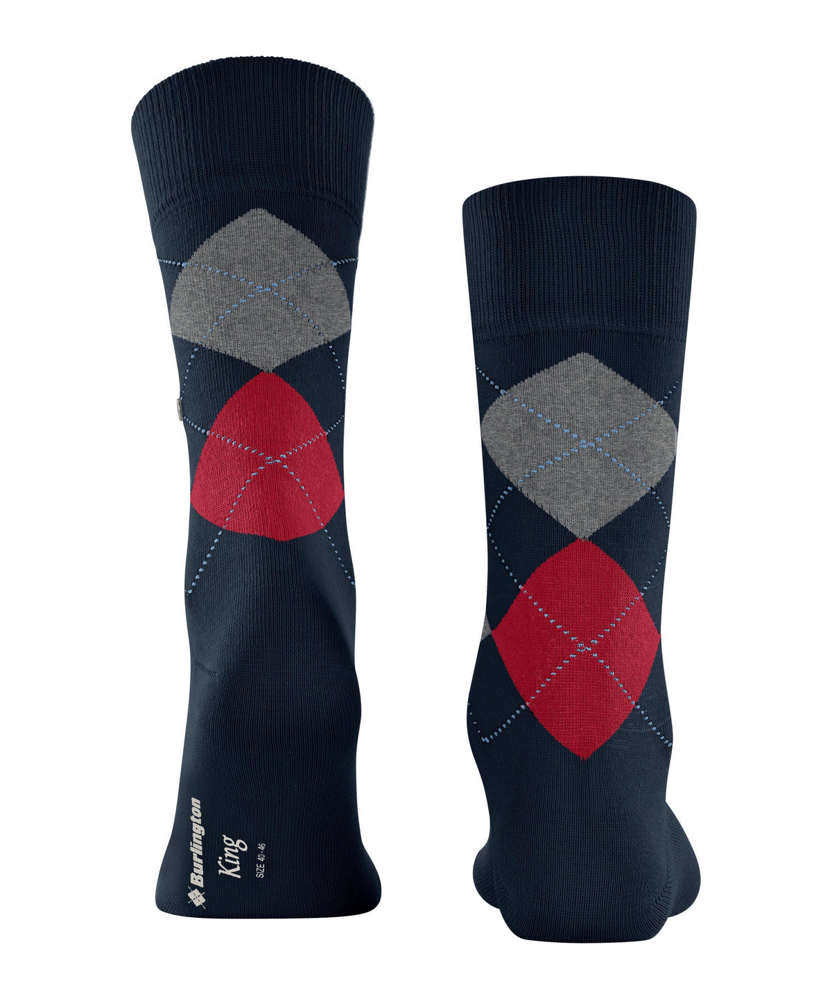 King Socks, Navy/Red