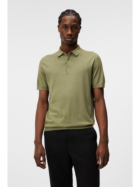 Ridge Rayon Silk Polo, Oil Green