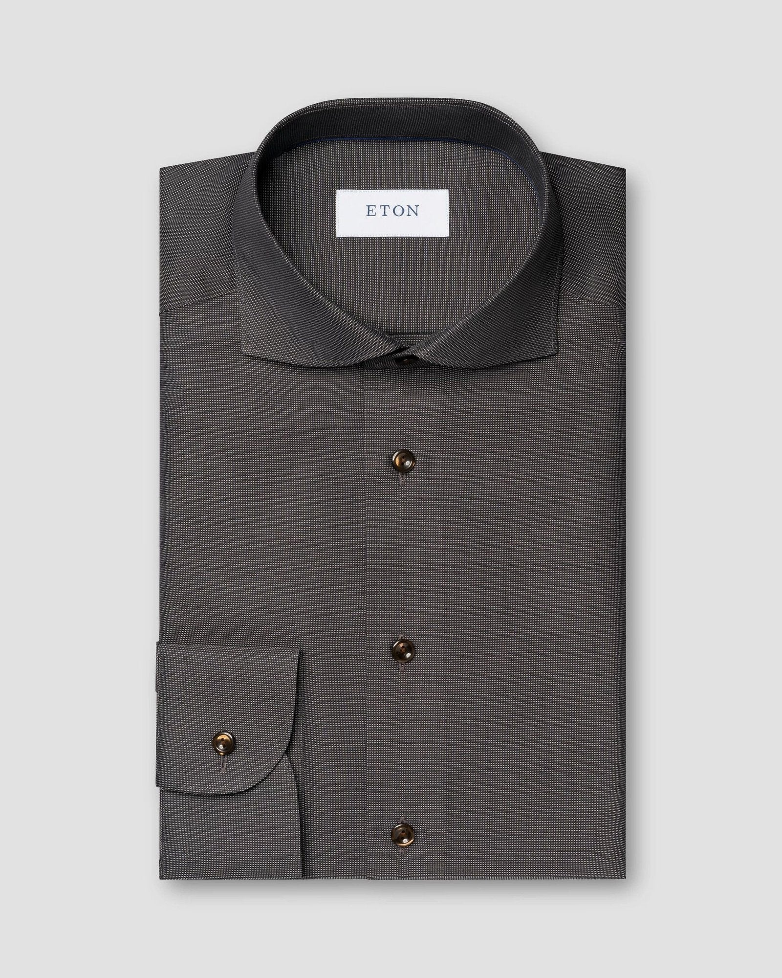 Semi Solid Signature Dobby Shirt, Beige