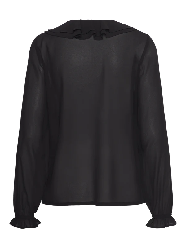 SALLY LS BLOUSE, BLACK